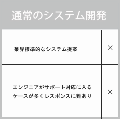 通常のシステム開発