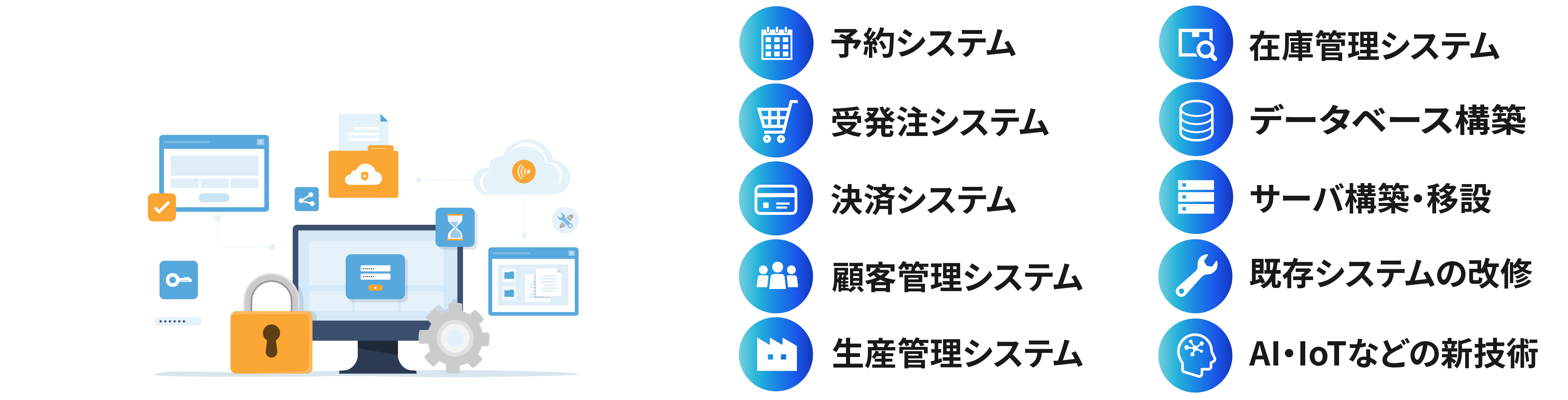 さまざまなシステムに対応可能！